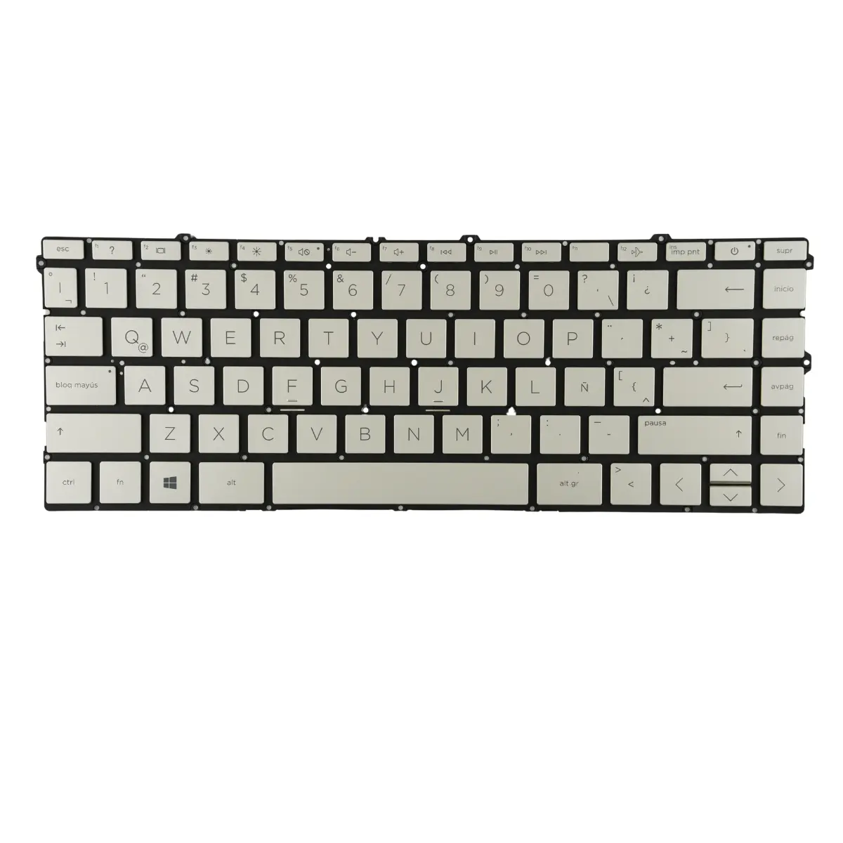 Teclado Para Portátil Hp 14-dw Gris En Español